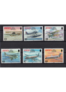 JERSEY  francobolli serie completa aerei Unificato 74/78